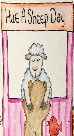 Hug a sheep